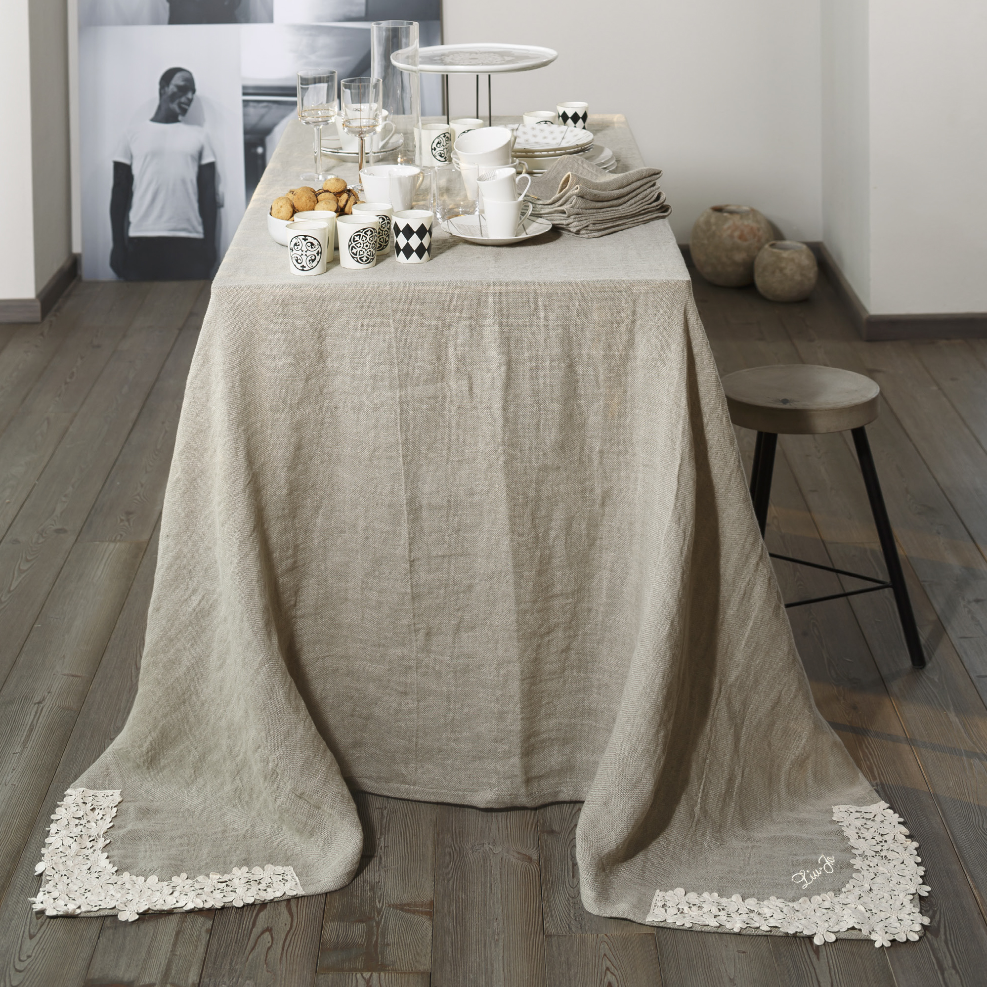 TOVAGLIA 140X270 LINO E MACRAME